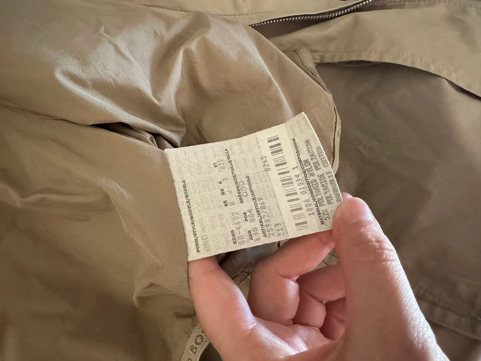 Veste hugo boss beige homme  – photo 6